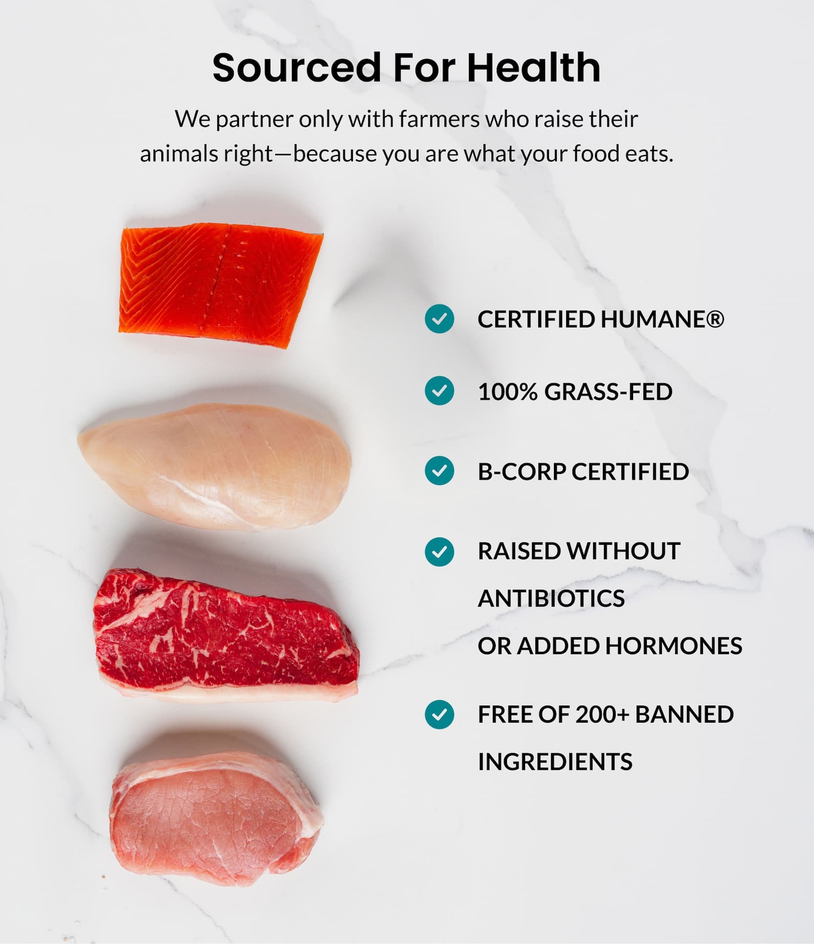 Sourced For Health | Certified Humane, 100% Grass-Fed, B-Corp Certified