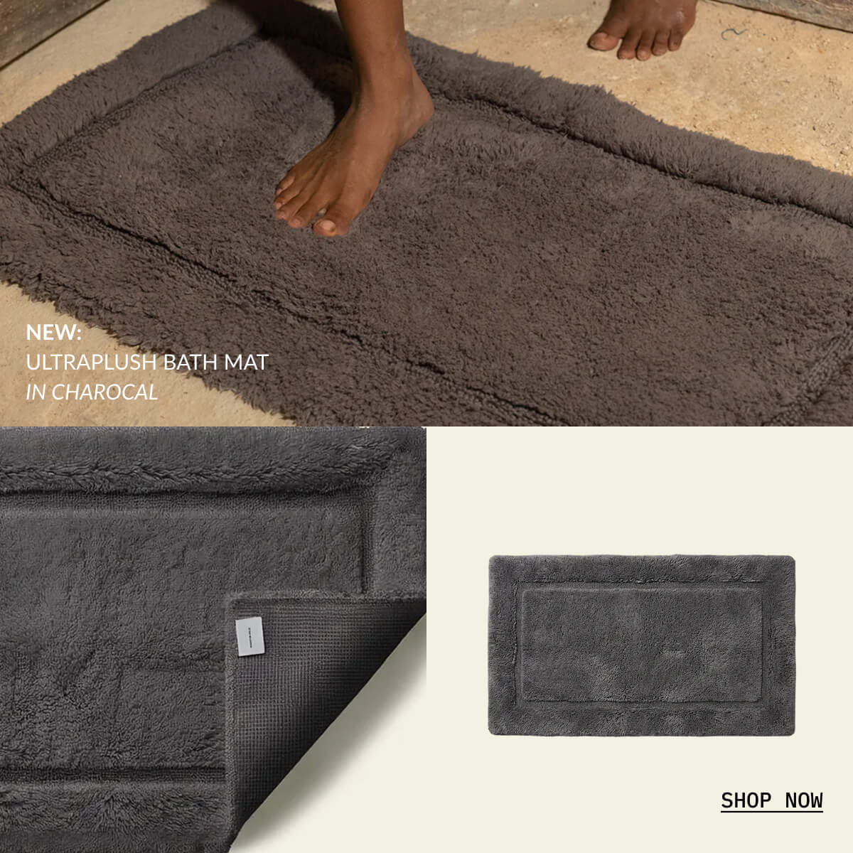 CHARCOAL BATH MAT
