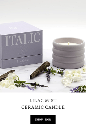 CERAMIC LILAC CANDLE