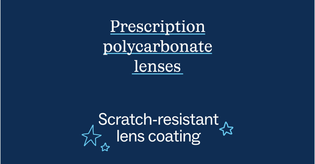 Prescription polycarbonate lenses