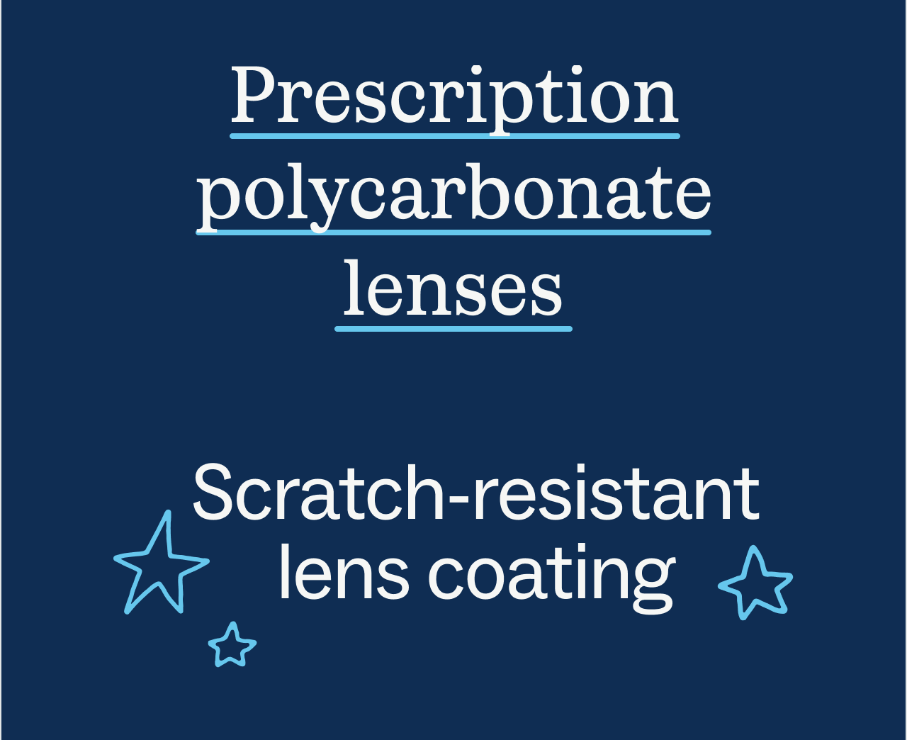 Prescription polycarbonate lenses