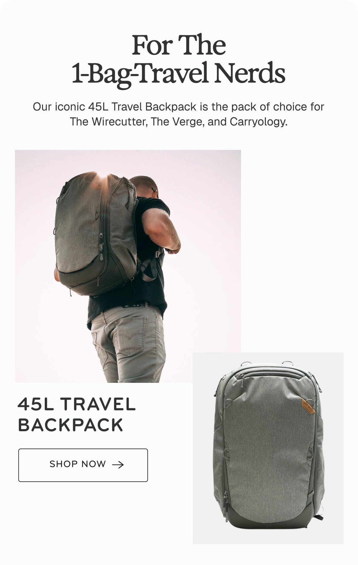 45L Travel Backpack