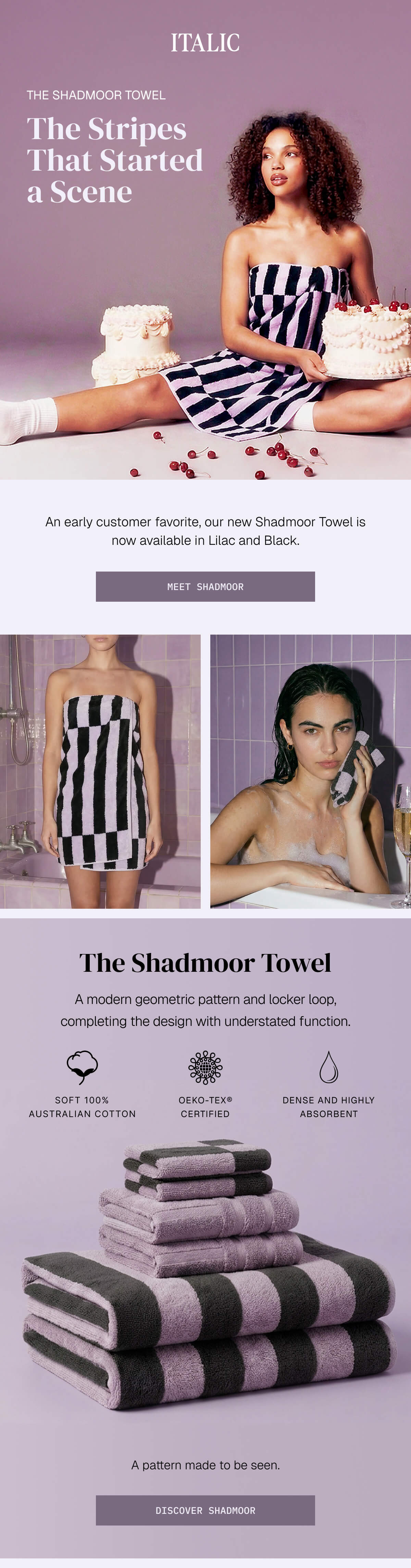 ITALIC | LUXE SATEEN BEDDING IN LILAC