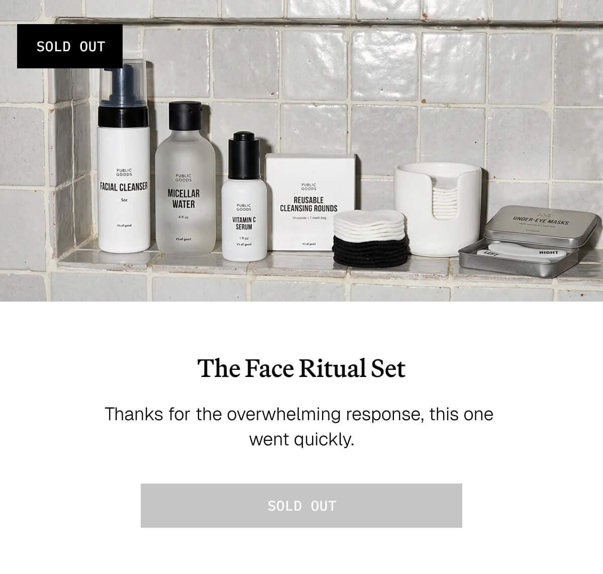 The Face Ritual Set  Thanks for the overwhelming response, this one went quickly.  SOLD OUT