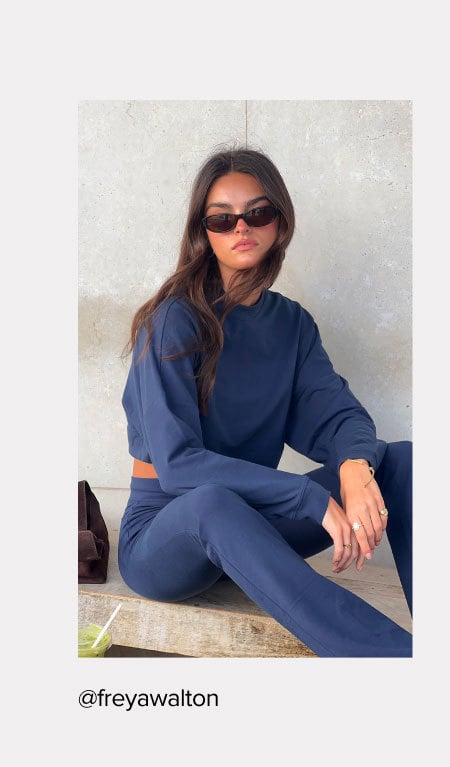 Cropped Sway Crew Neck Pullover