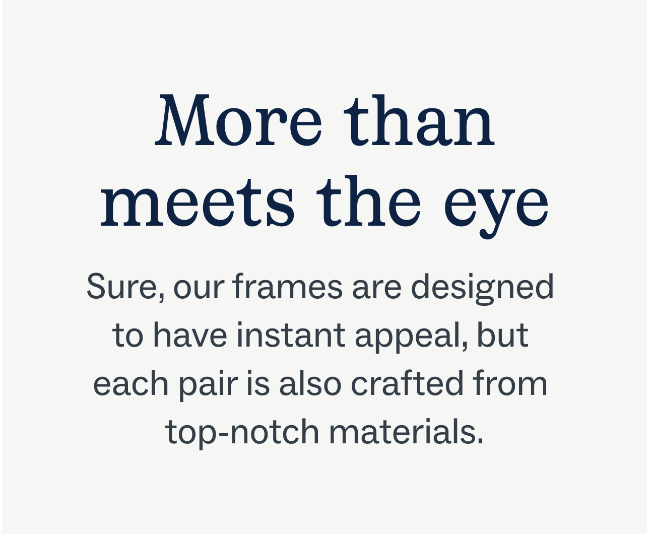 More than meets the eye