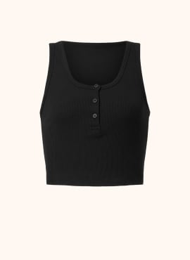 Ribbed Modal Henley Tank