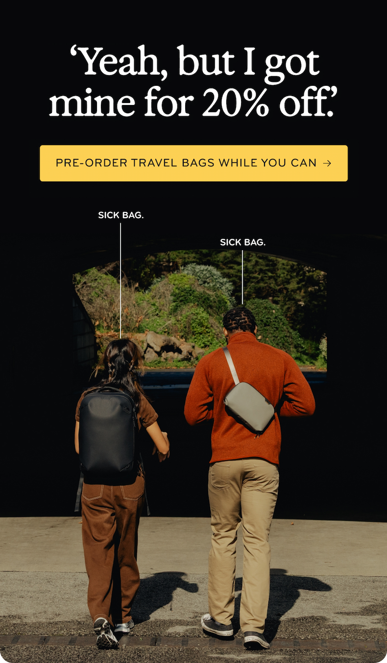 Pre-Order Travel Bags while you can.