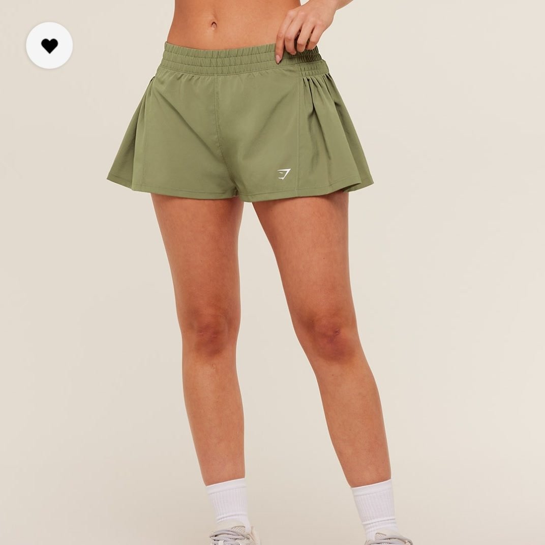 Grounded Green Flutter Woven Shorts