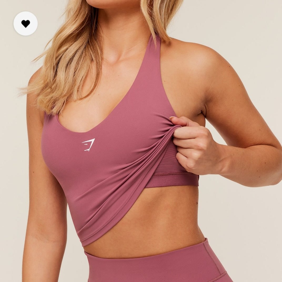 Reset Pink Halter Neck Cami with Shelf