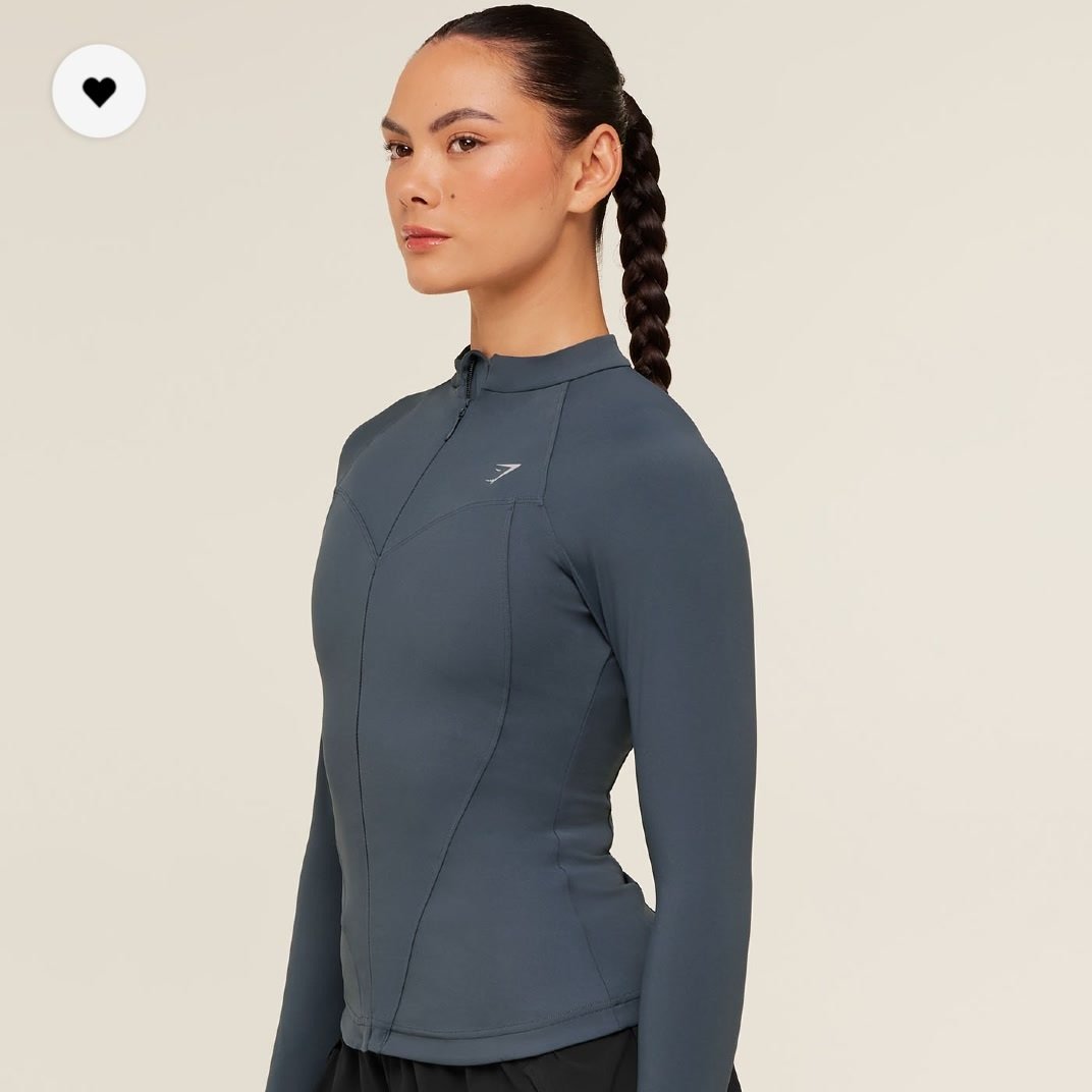 Titanium Blue Running Full Zip Jacket