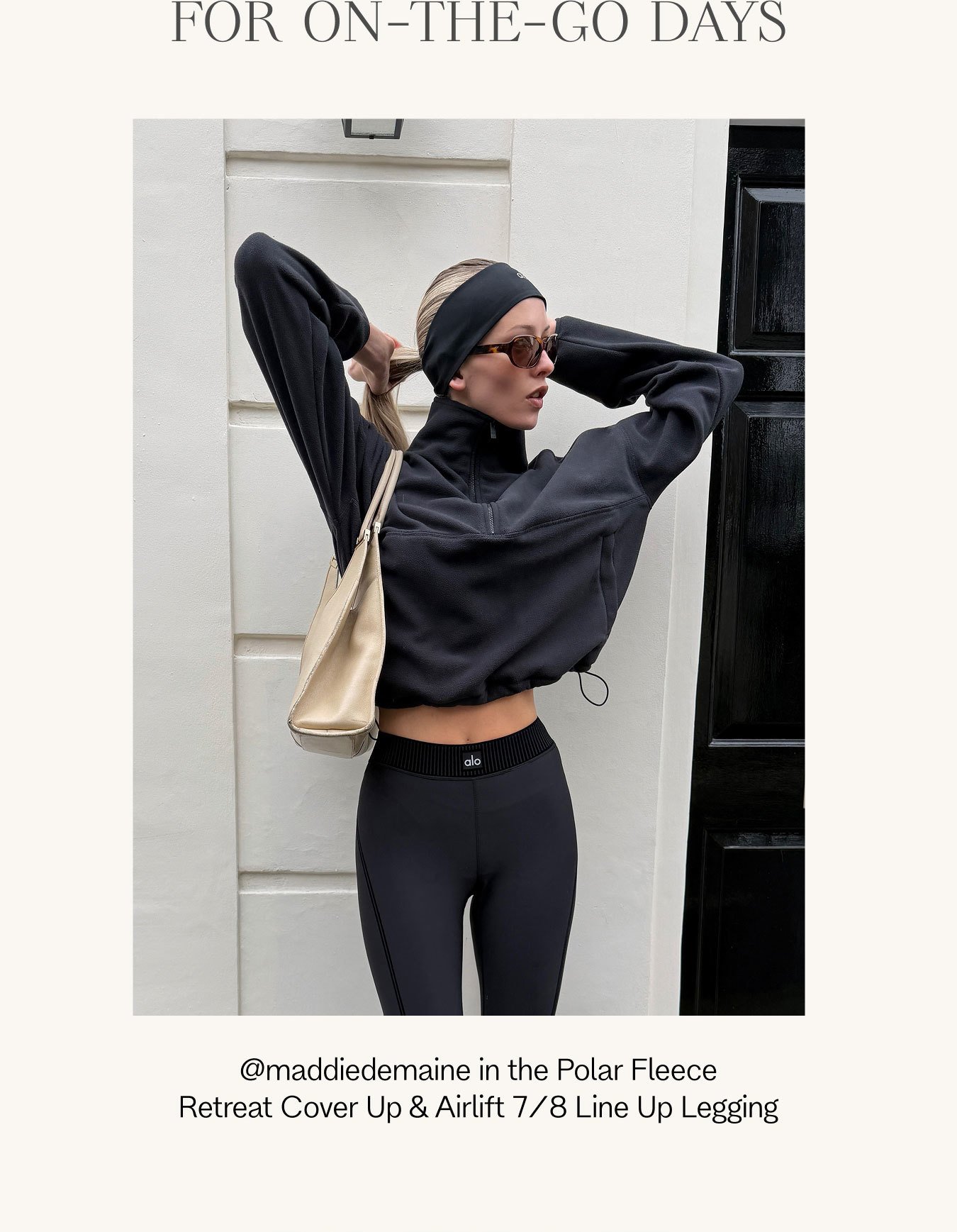 FOR ON-THE-GO DAYS. Polar Fleece Retreat Cover Up & Airlift 7/8 Line Up Legging