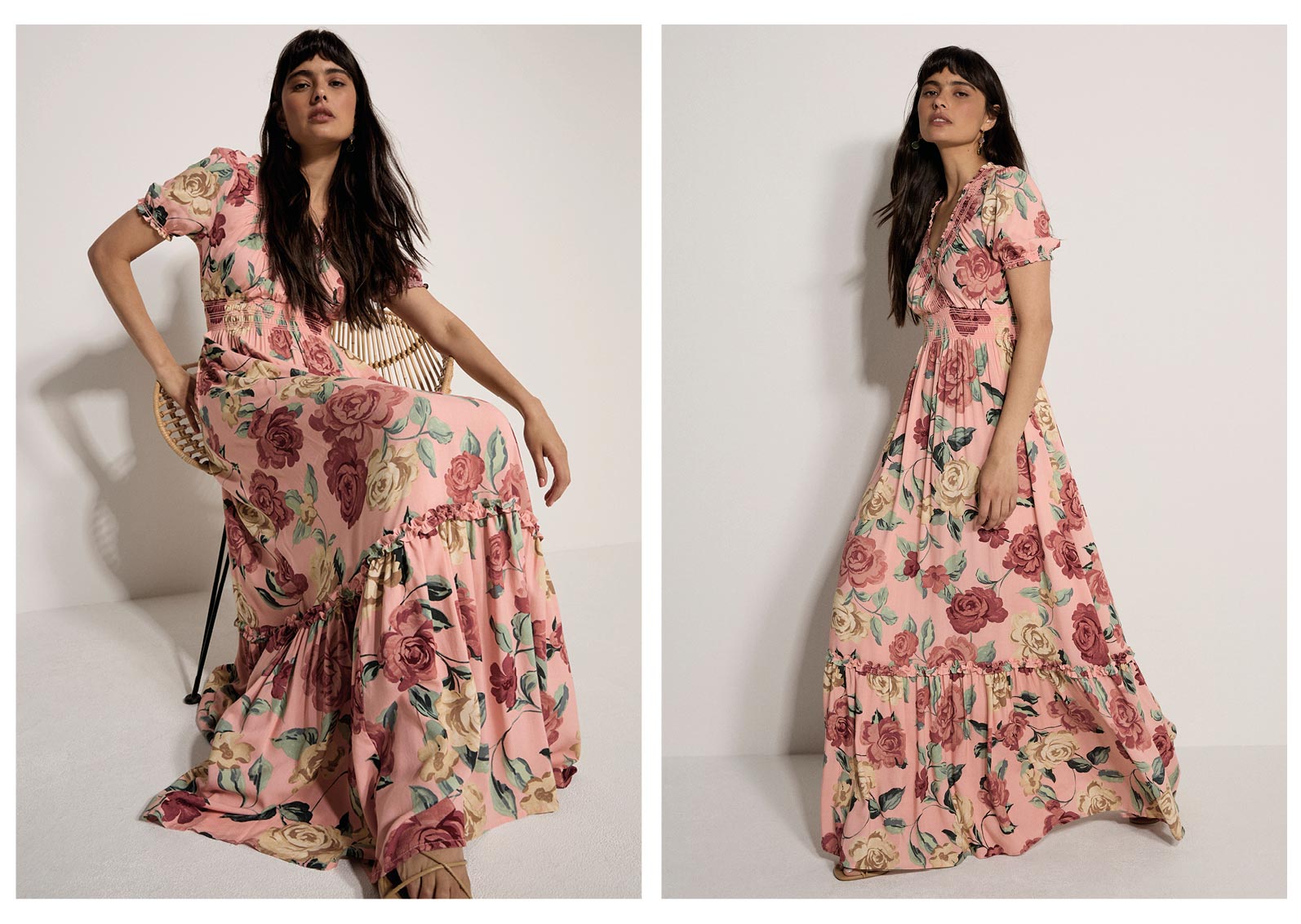 Chloe Floral Wrap Maxi Dress
