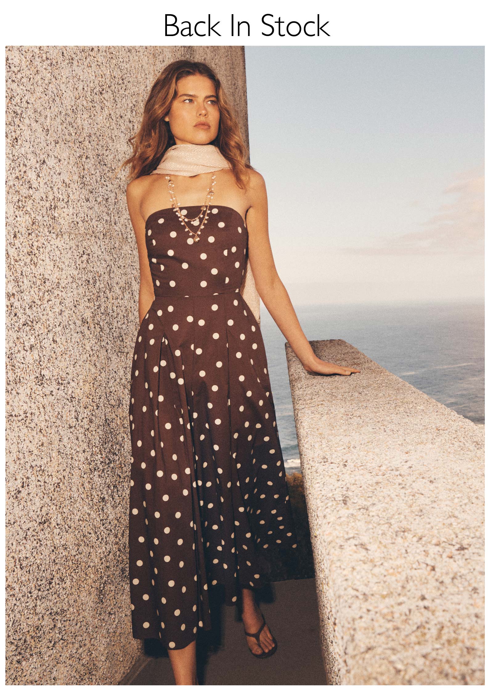 Polka Dot Bow Back Wide-Leg Jumpsuit