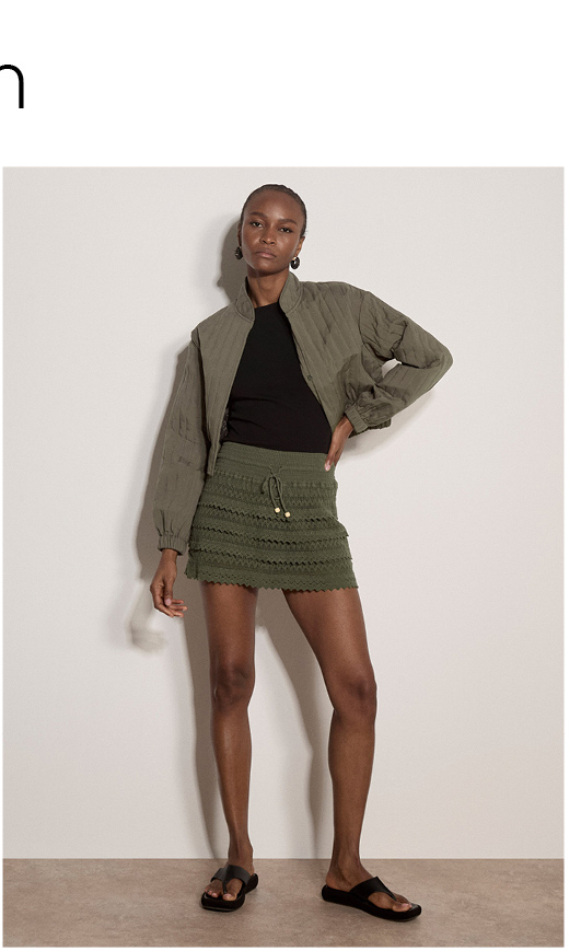 Cotton Crochet Zig Zag Tiered Skort