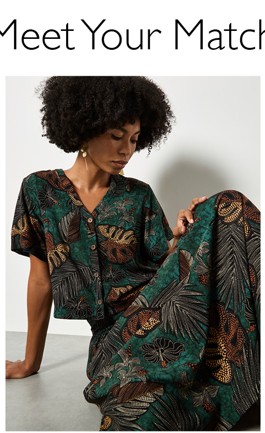 Tropical Leaf Print Shirt