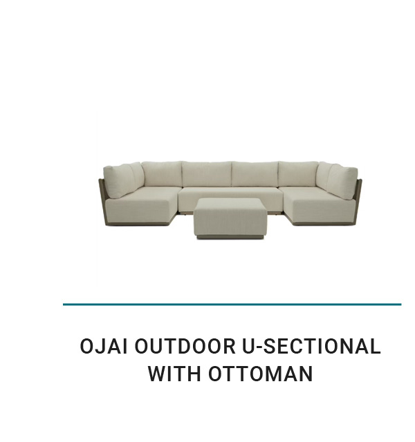 OJAI OUTDOOR U-SECTIONAL WITH OTTOMAN