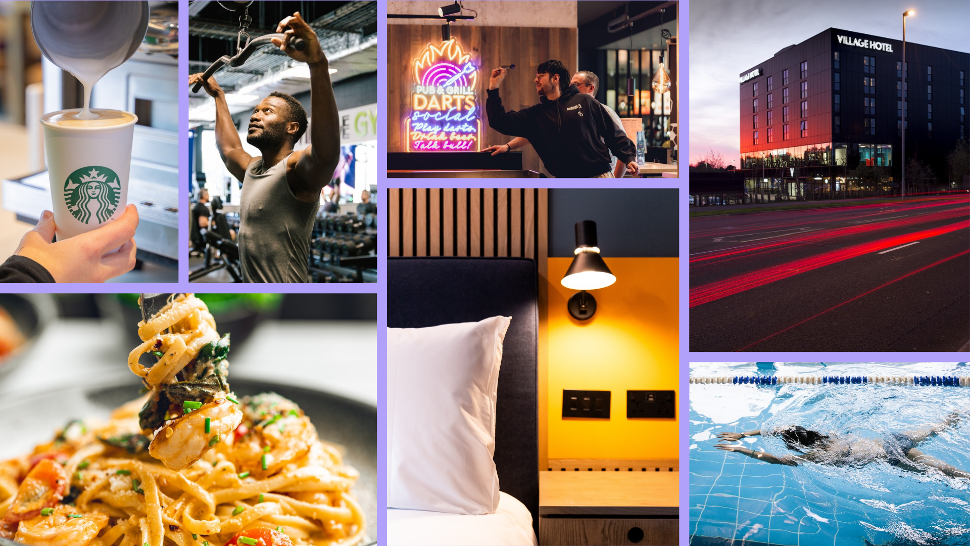 Collage of hotel imagery