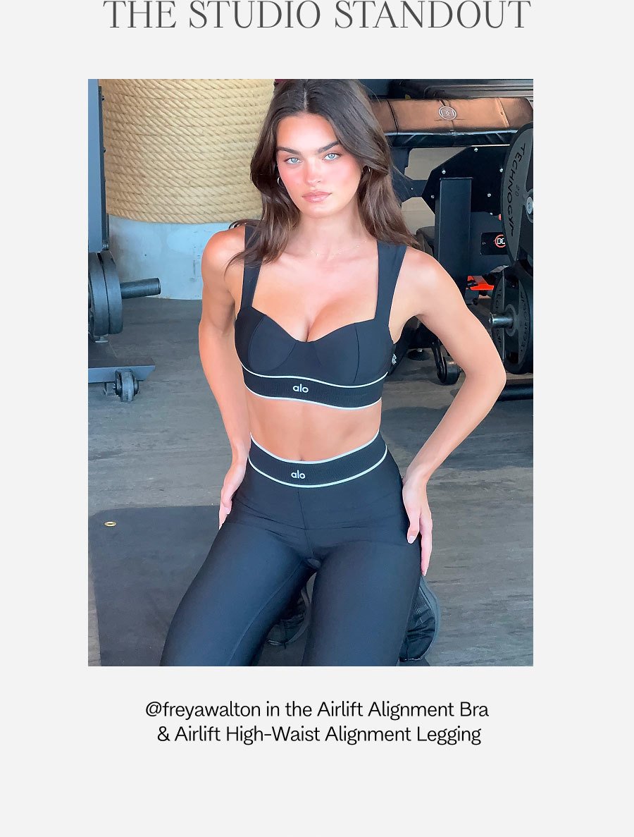 THE STUDIO STANDOUT. Airlift Alignment Bra & Airlift High-Waist Alignment Legging