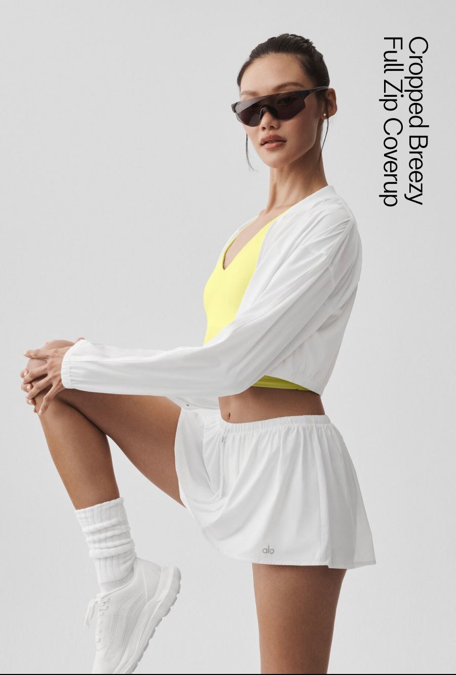 Cropped Breezy Full Zip Coverup