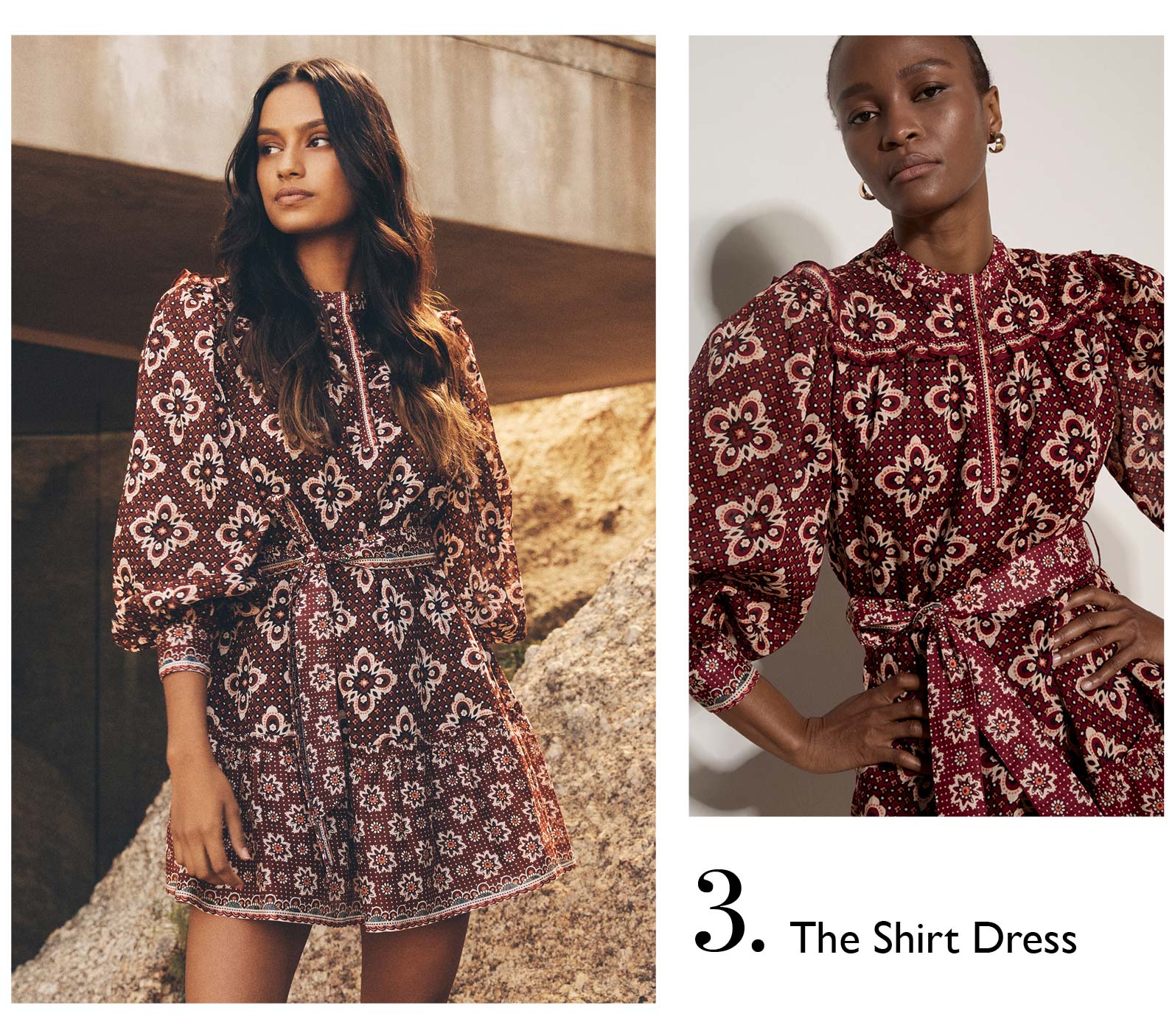 Tile Print Shift Mini Dress