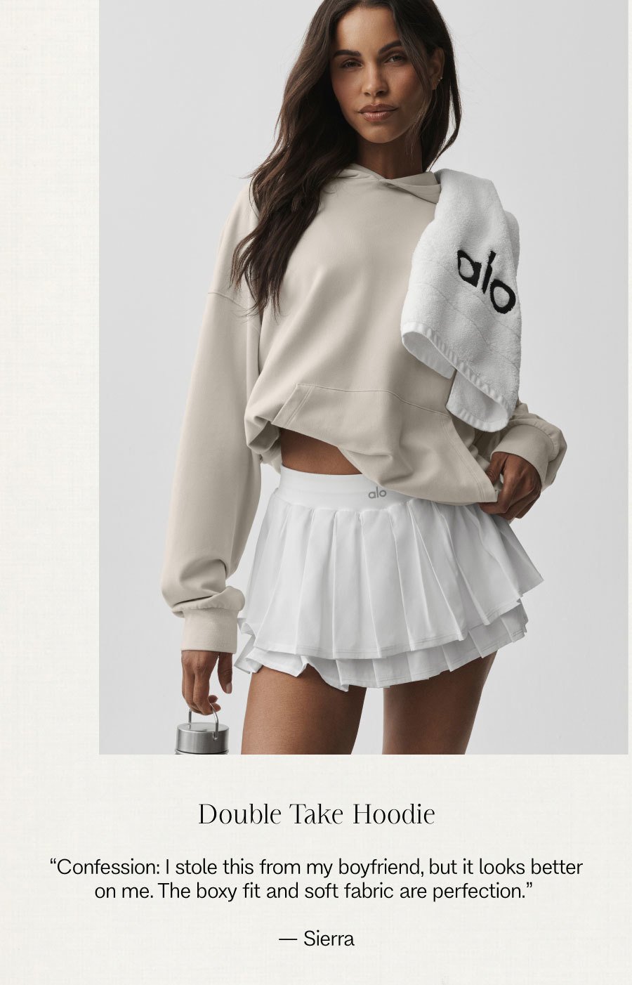 Double Take Hoodie. 'Confession: I stole this from my boyfriend, but it looks better on me. The boxy fit and soft fabric are perfection.' - Sierra