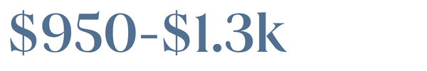 $950 to $1,300