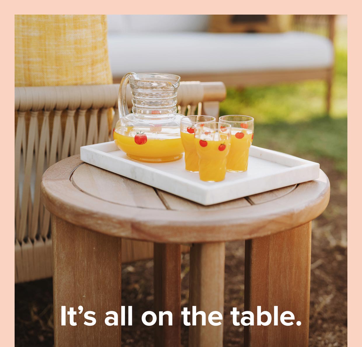 It's all on the table.