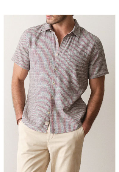 Stretch Selvage Short Sleeve Shirt