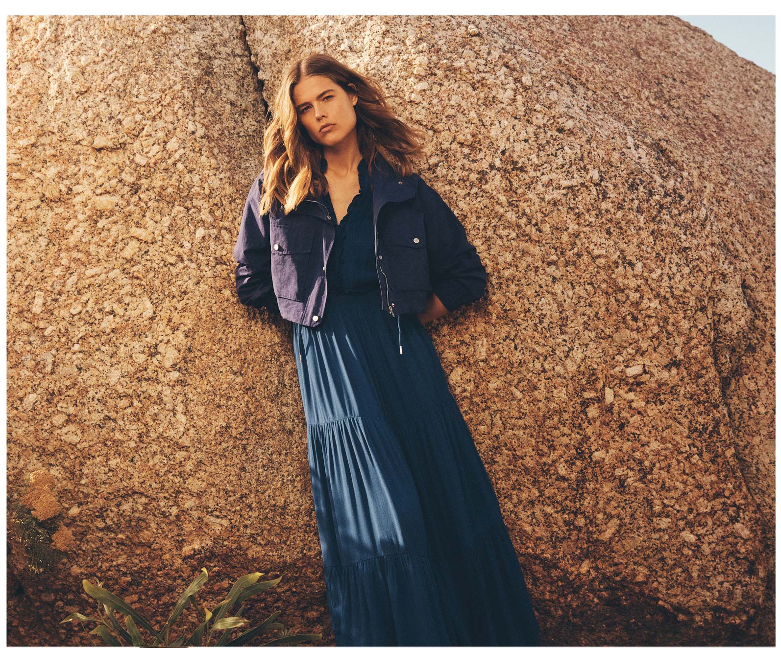 V-Neck Ruffle Tiered Maxi Dress