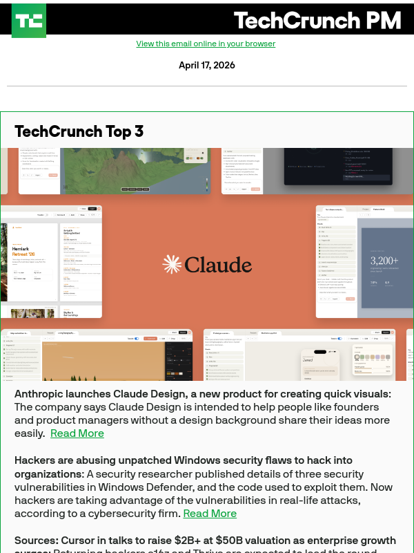 Anthropic launches Claude Design, a new product for creating quick visuals