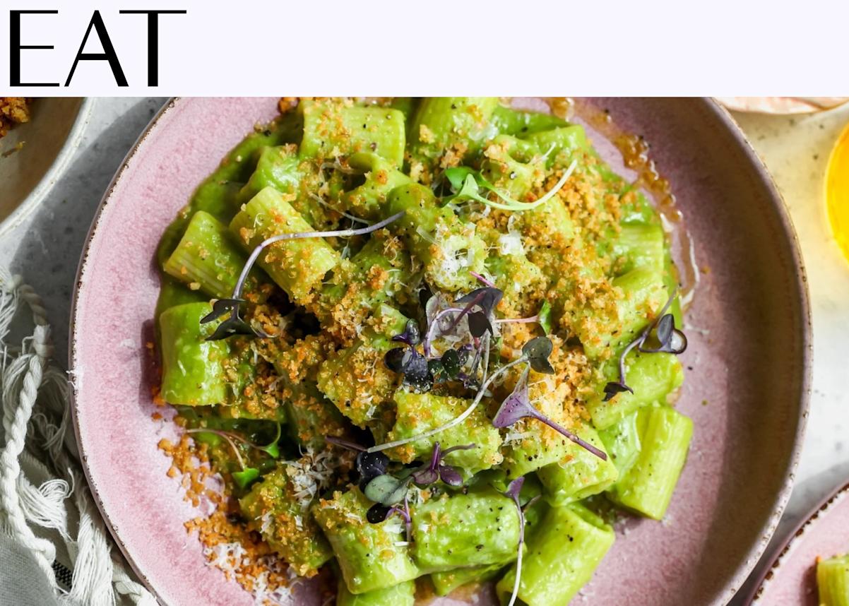 Dishing Out Health’s Creamy Caramelized Leek Pasta