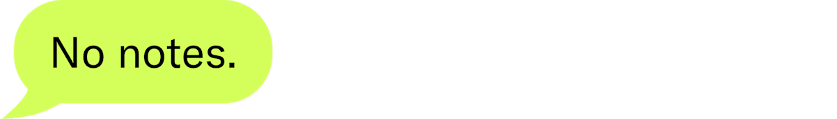 No notes. 