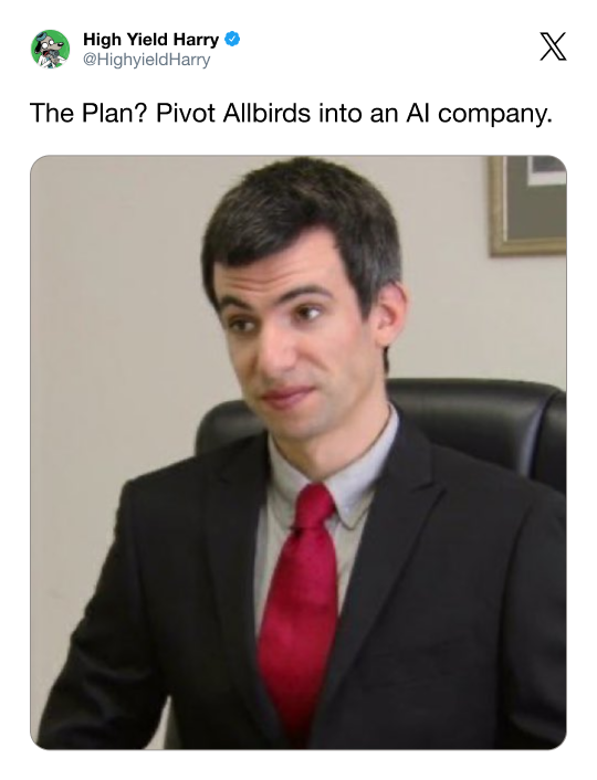 The plan? Pivot Allbirds into an AI company.