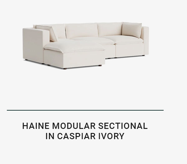 HAINE MODULAR SECTIONAL IN CASPIAR IVORY