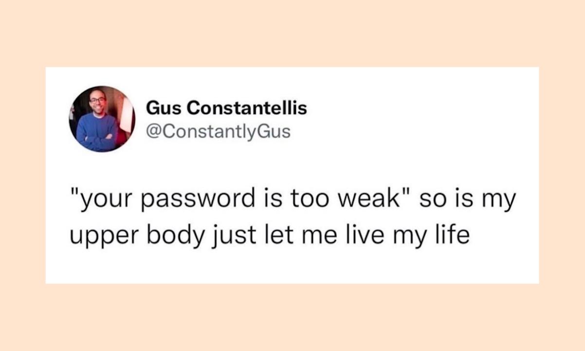 your password is weak