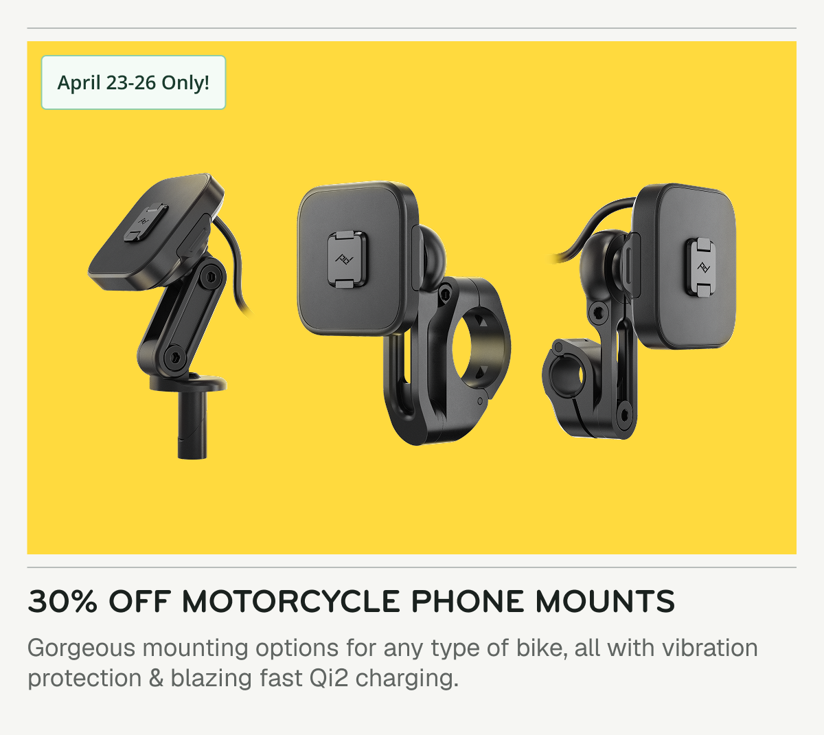 30% off Motorcycle Mounts