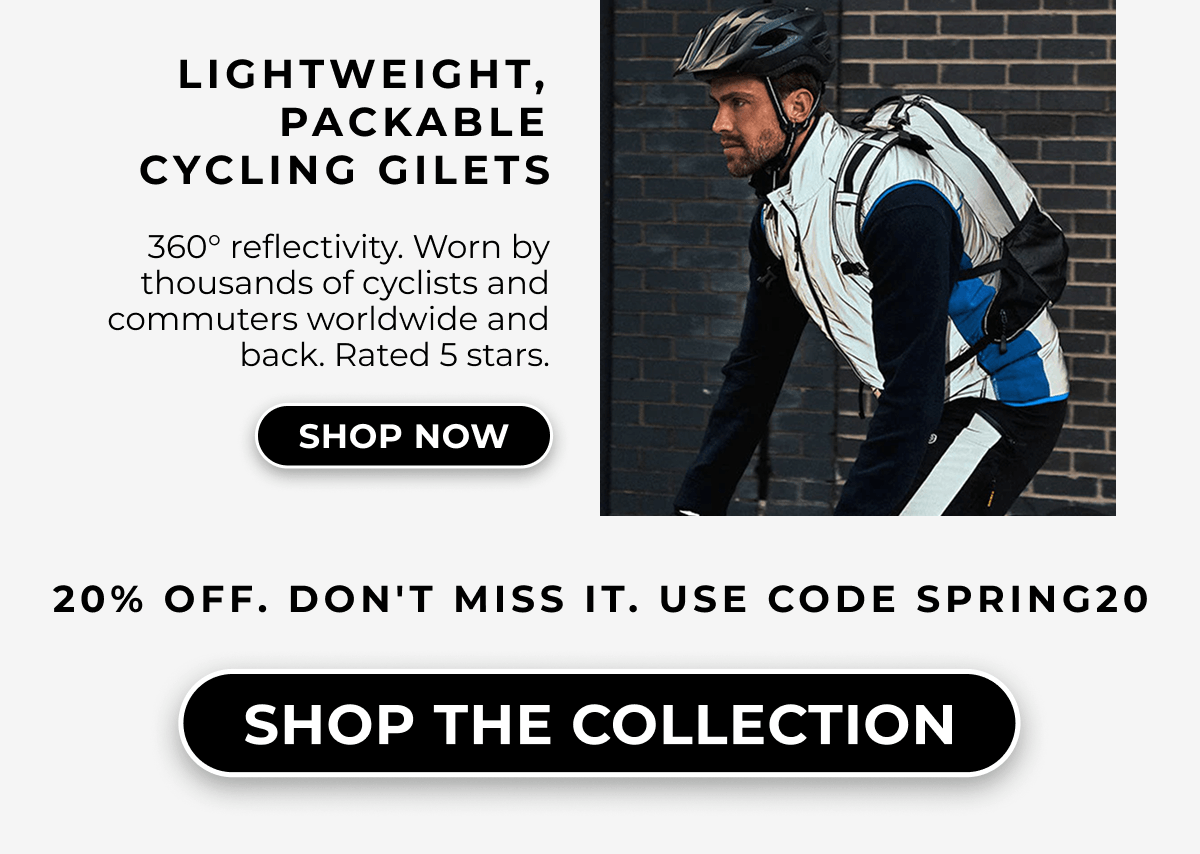 Lightweight, Packable Cycling Gilets