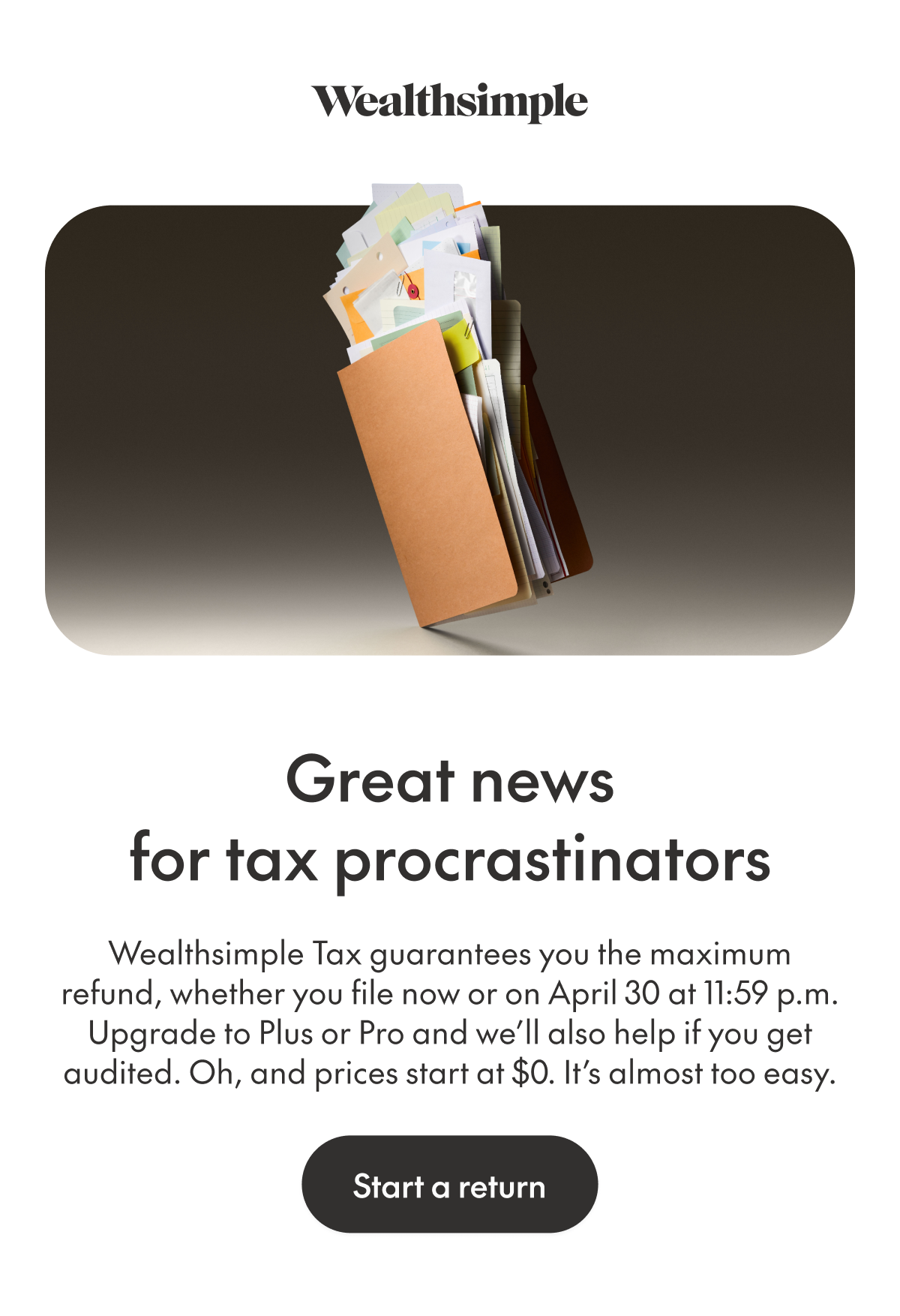 Great news for tax procrastinators