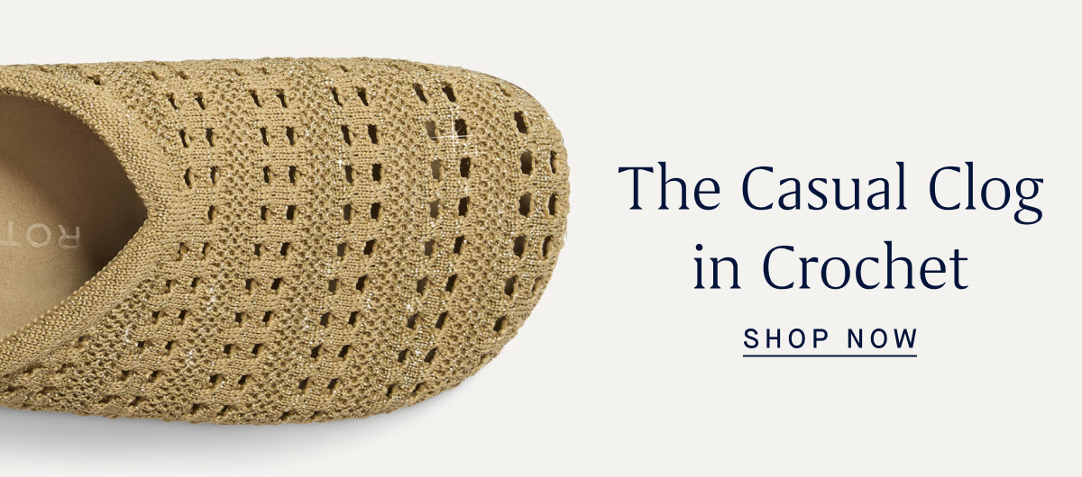 The Casual Clog in Crochet SHOP NOW